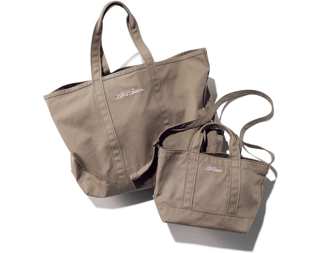 LEE限定 L.L.Bean(エル・エル・ビーン)【洗える】【LEE別注】LEE100人隊コラボ グローサリー・ 2WAYスモールトート モカブラウンとグローサリー・トート モカブラウン
