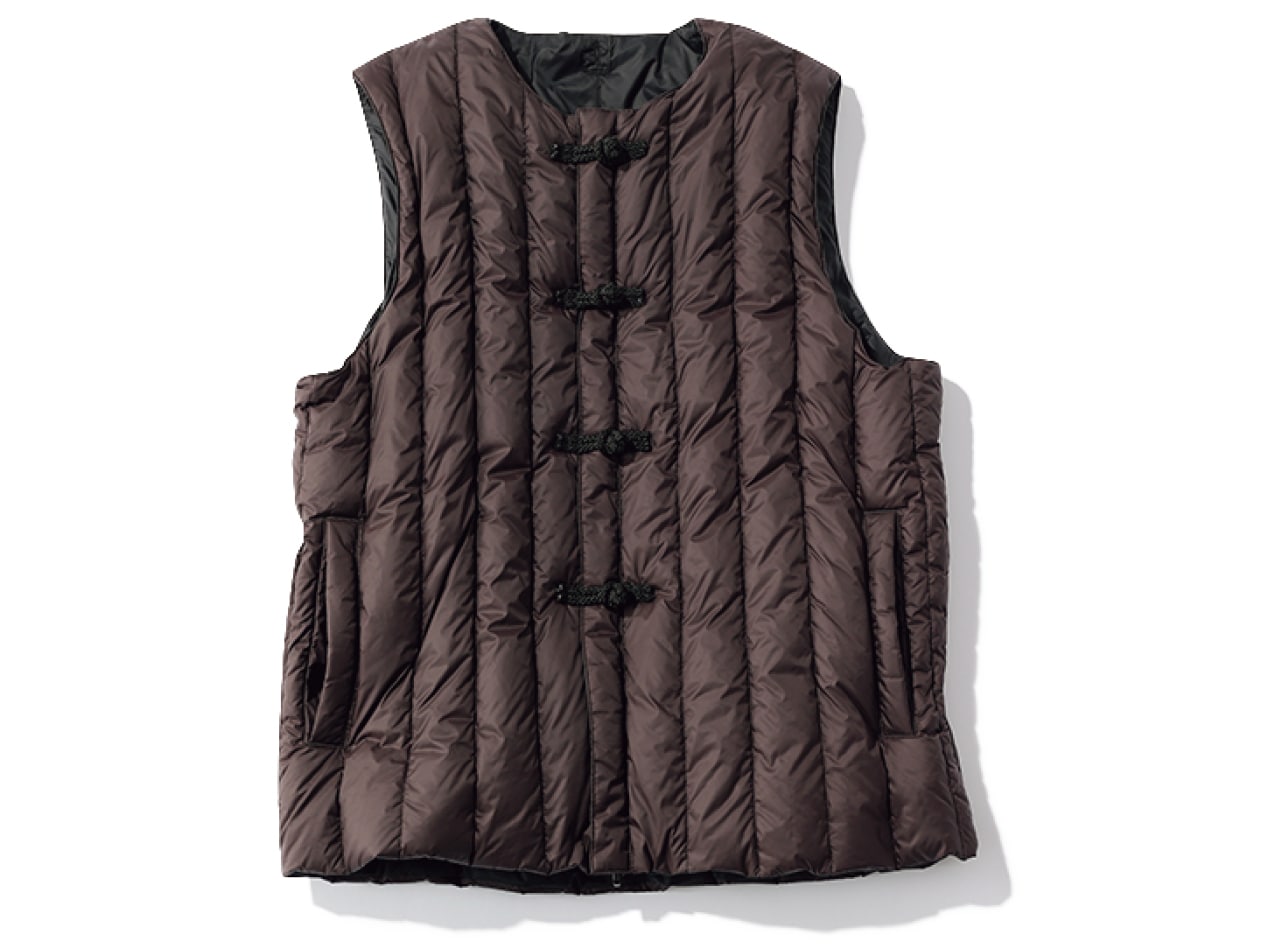 LEE DAYS限定 TAION（タイオン）【洗える】 【五明祐子さんコラボ】REVERSIBLE CHINA BUTTON INNER DOWN VEST