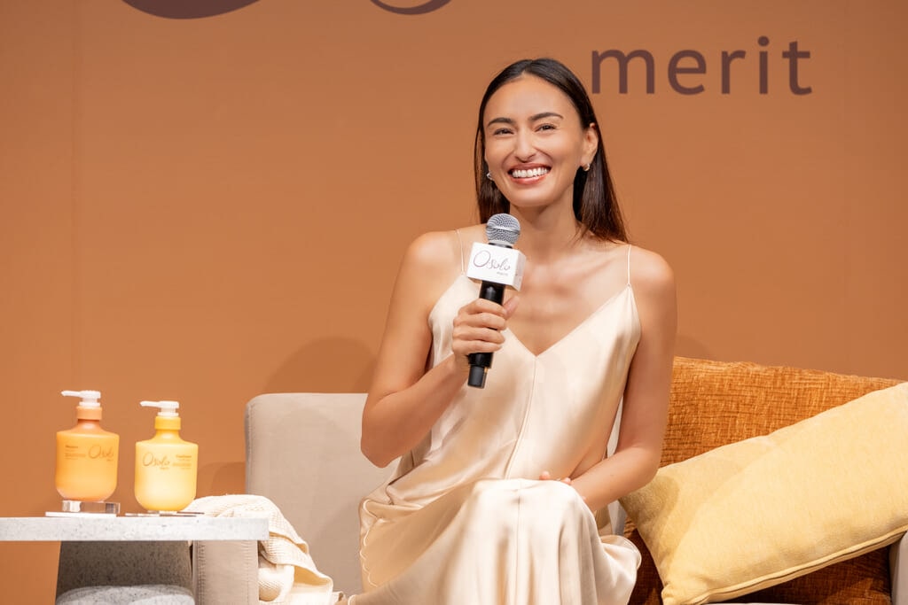 花王メリット新シリーズ「Osolo」シャンプー・コンディショナー新商品発表会に登壇する長谷川潤さん