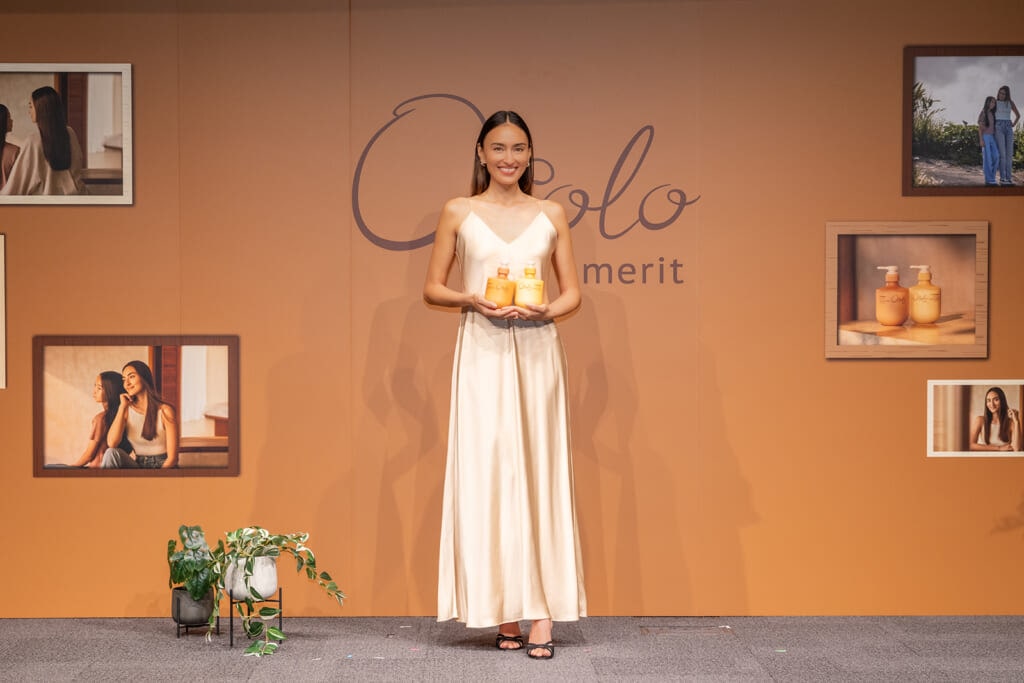 花王メリット新シリーズ「Osolo」シャンプー・コンディショナー新商品発表会に登壇する長谷川潤さん