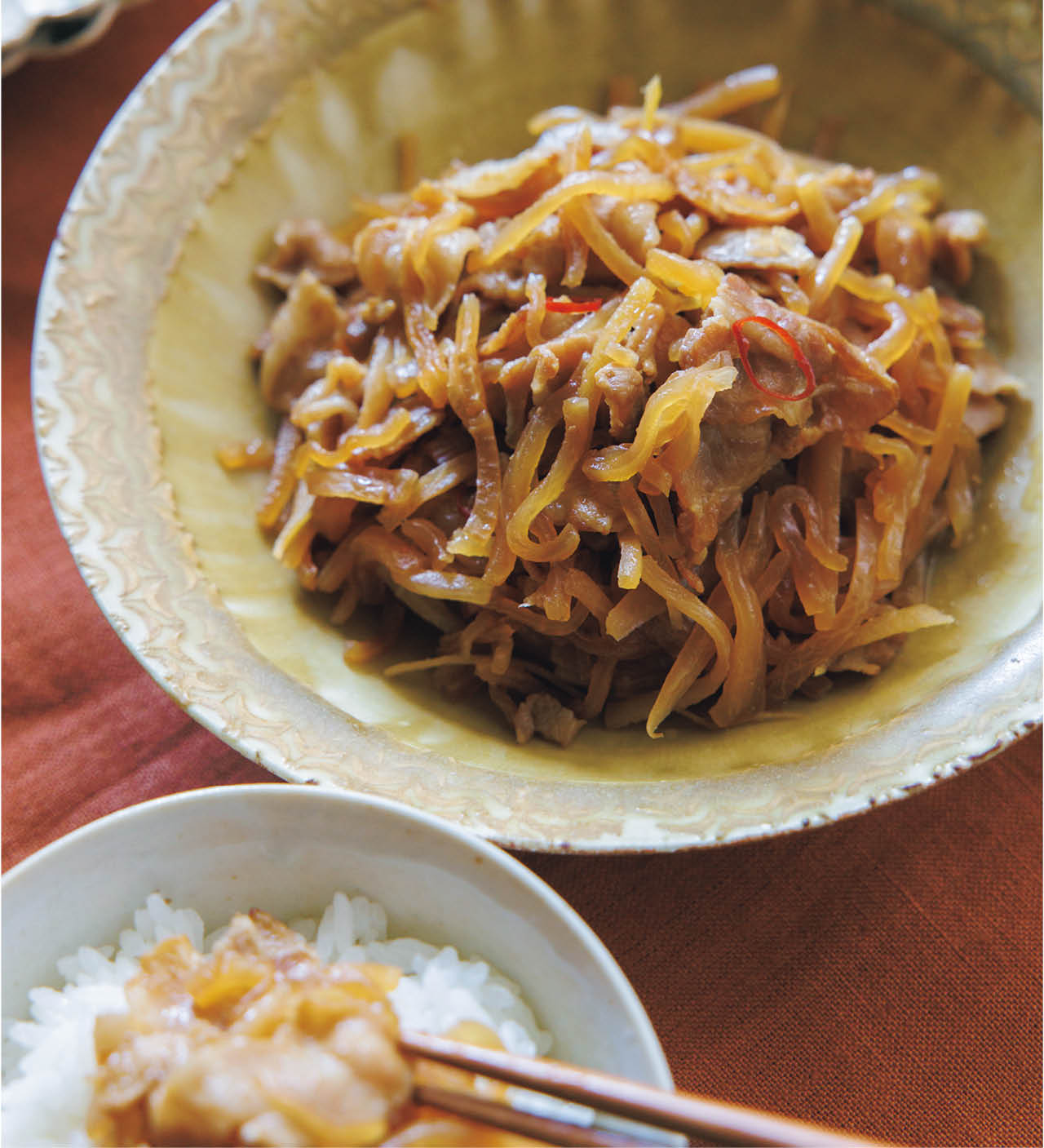 豚バラと大根の甘辛炒め