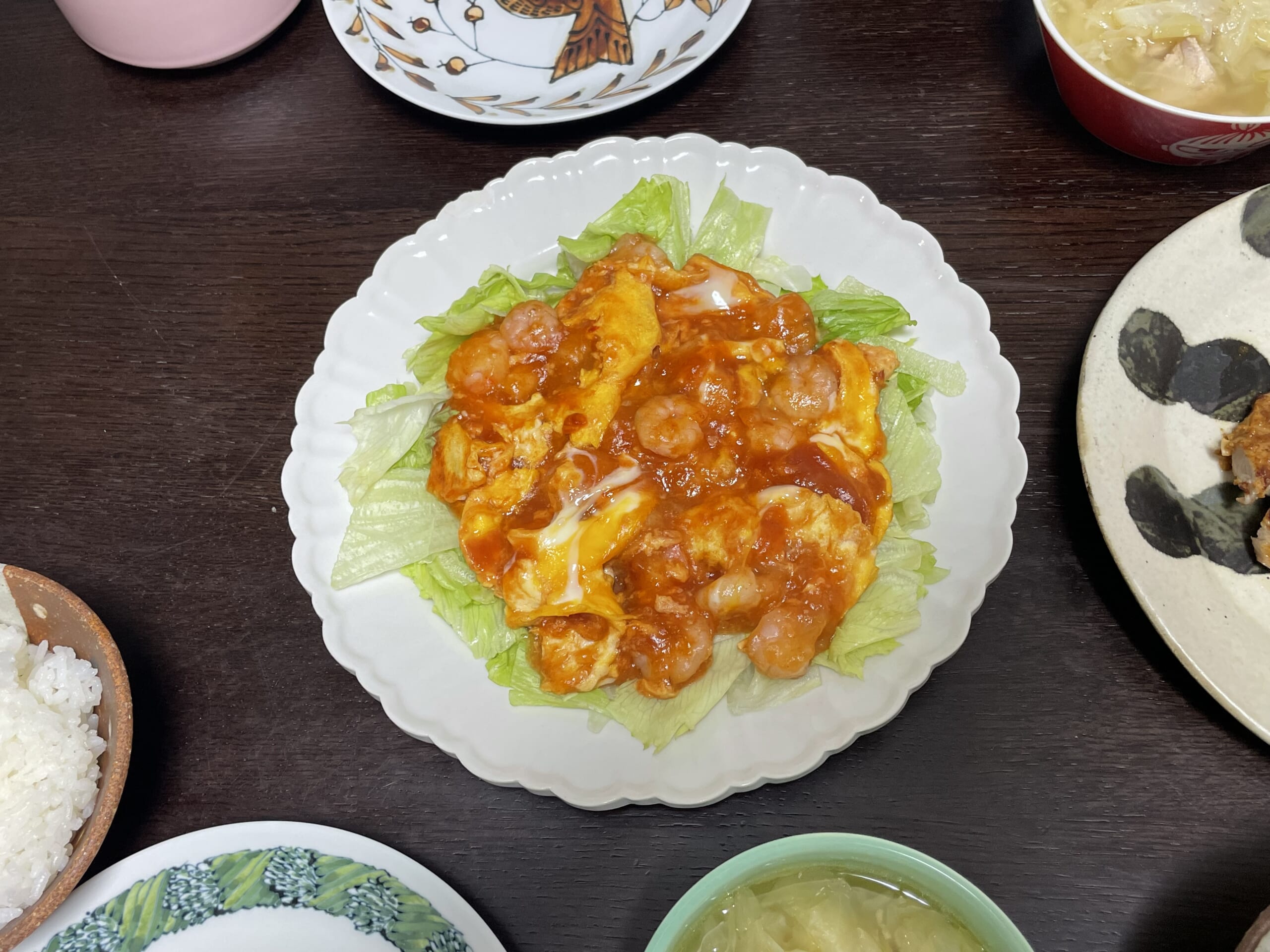 市瀬悦子さんのレシピ「エビチリ卵炒め」を40代主婦が作ってみた写真。