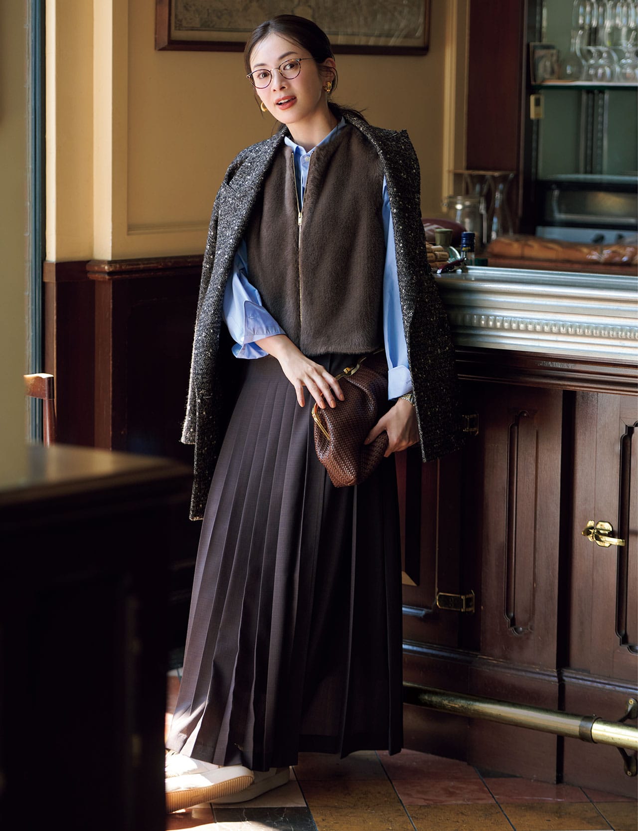 MACKINTOSH PHILOSOPHY ファーベストのコーデ 高垣麗子さん