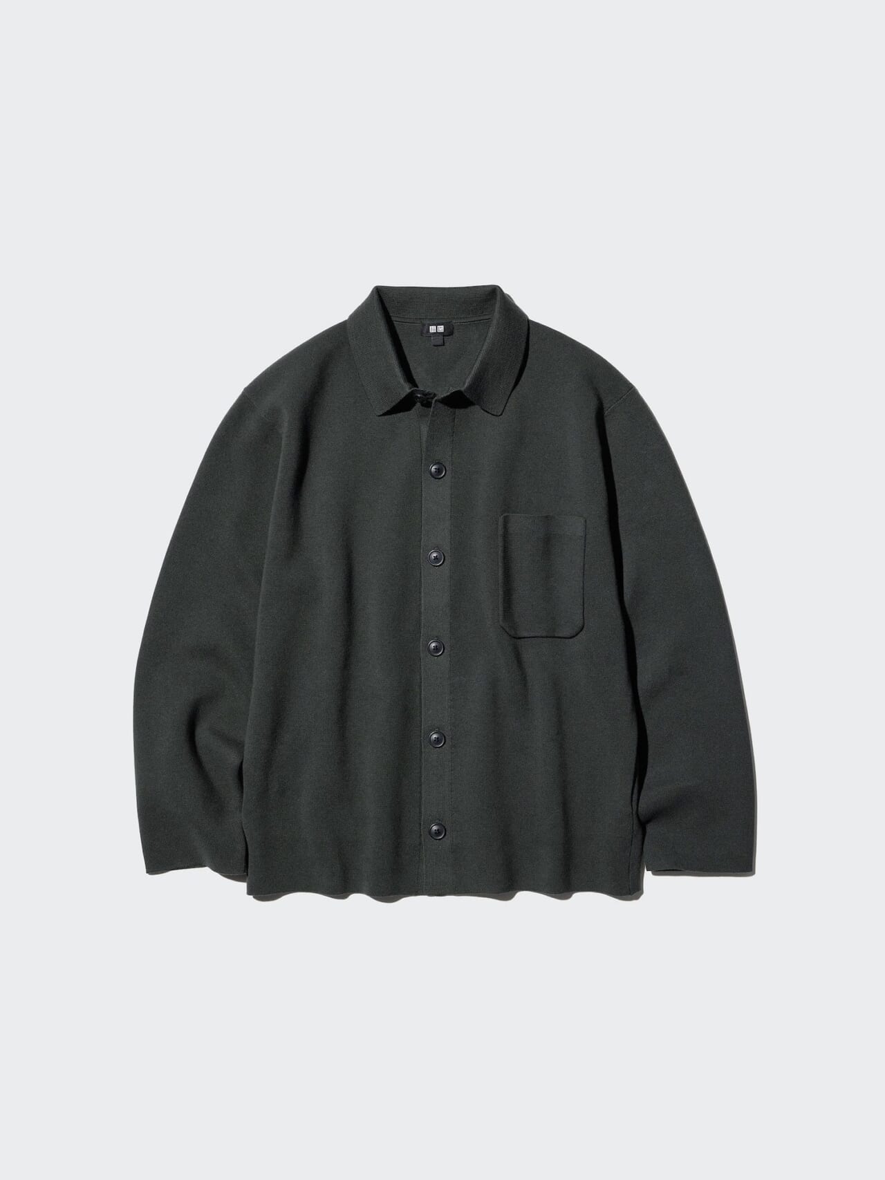 ユニクロ　ミラノリブシャツカーディガン