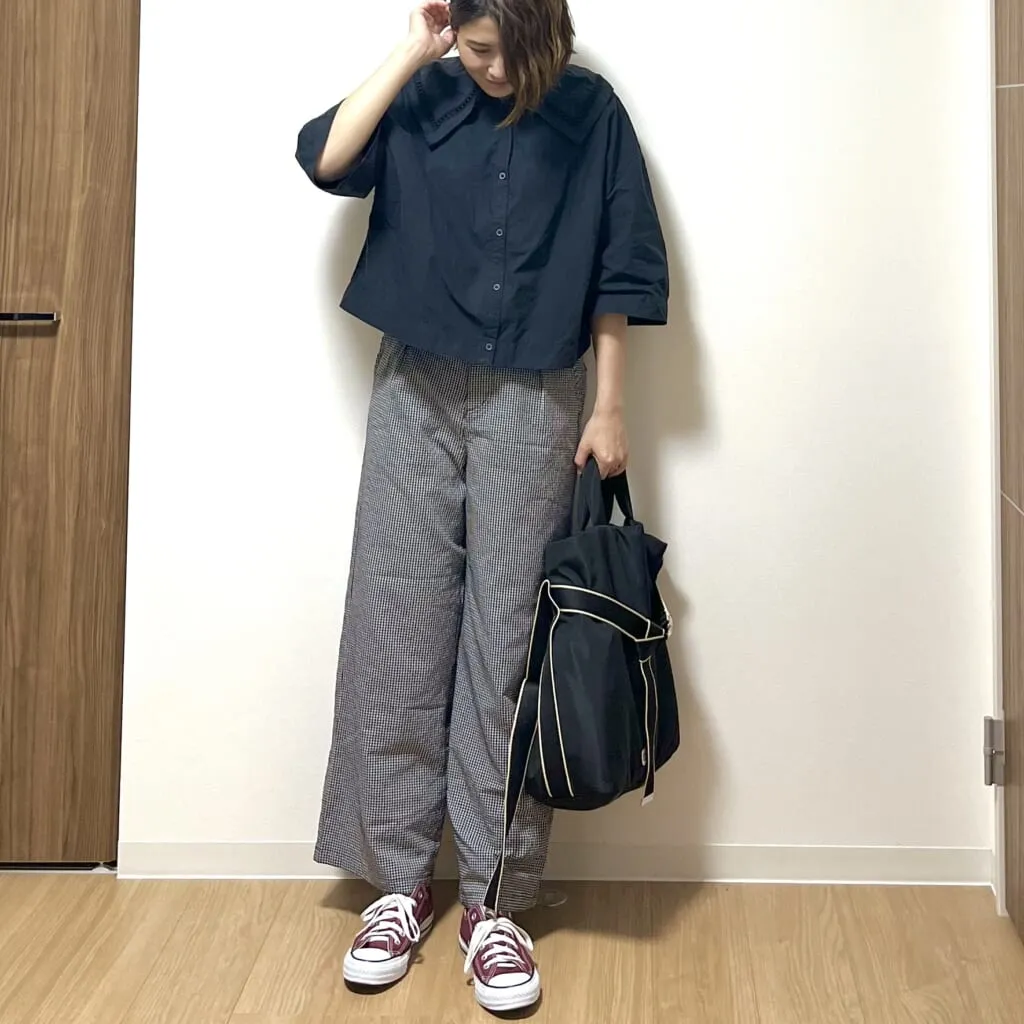 コンバース「CANVAS ALL STAR OX（MAROON）」着用コーデ