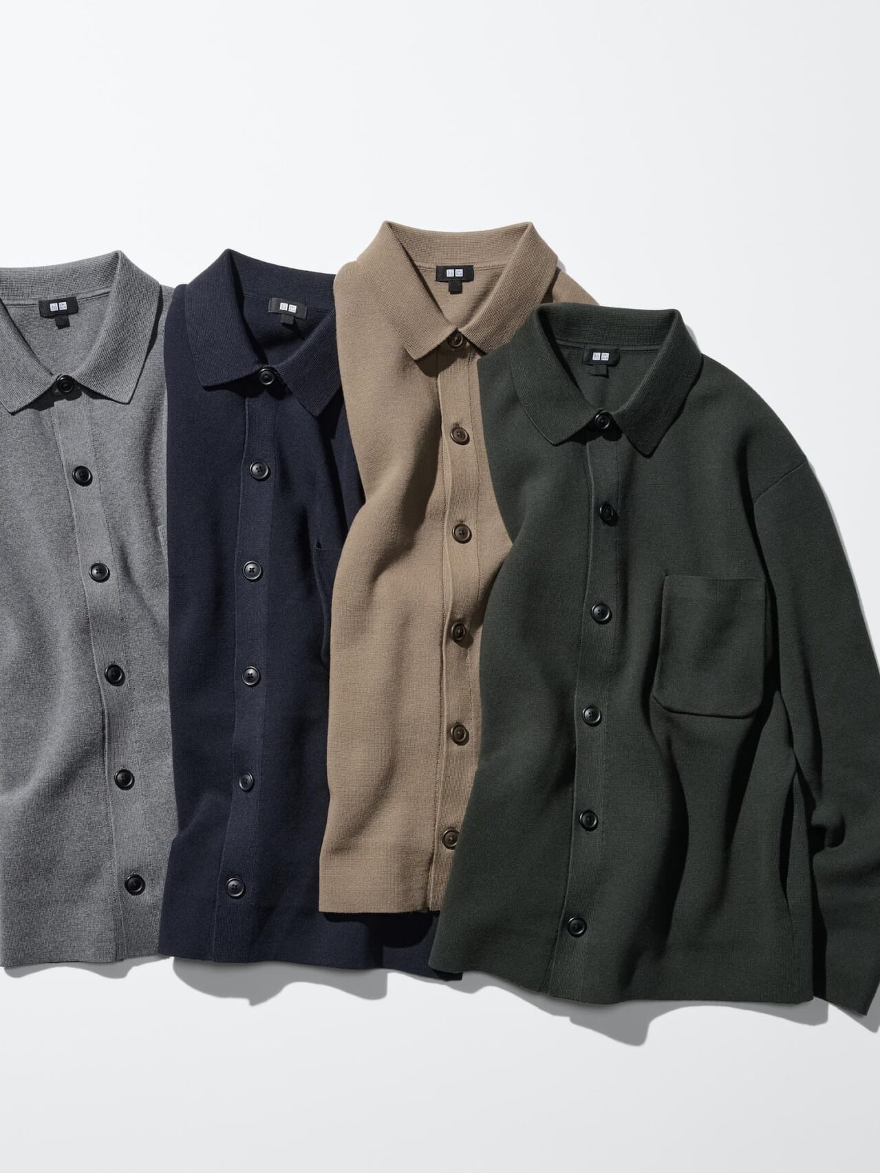 ユニクロ　ミラノリブシャツカーディガン　カラーバリエーション