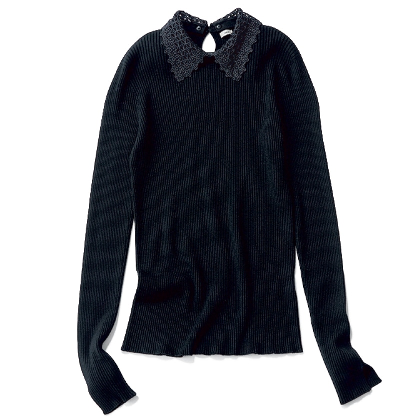 LEE限定 IÉNA（イエナ）【洗える】【LEE別注】レース衿リブホールガーメントプルオーバー