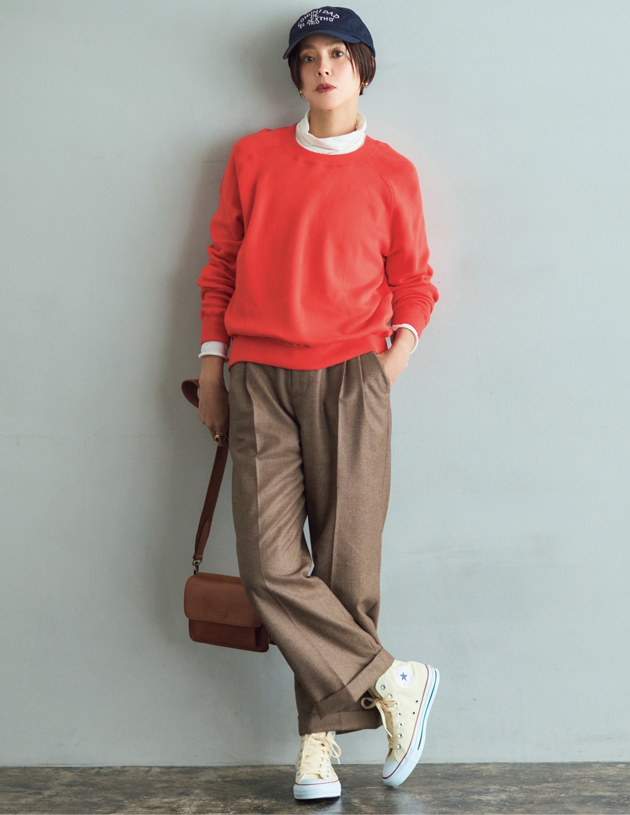 浅見れいなさんのIÉNA（イエナ）【洗える】スイビスムースプルオーバーのコーデ