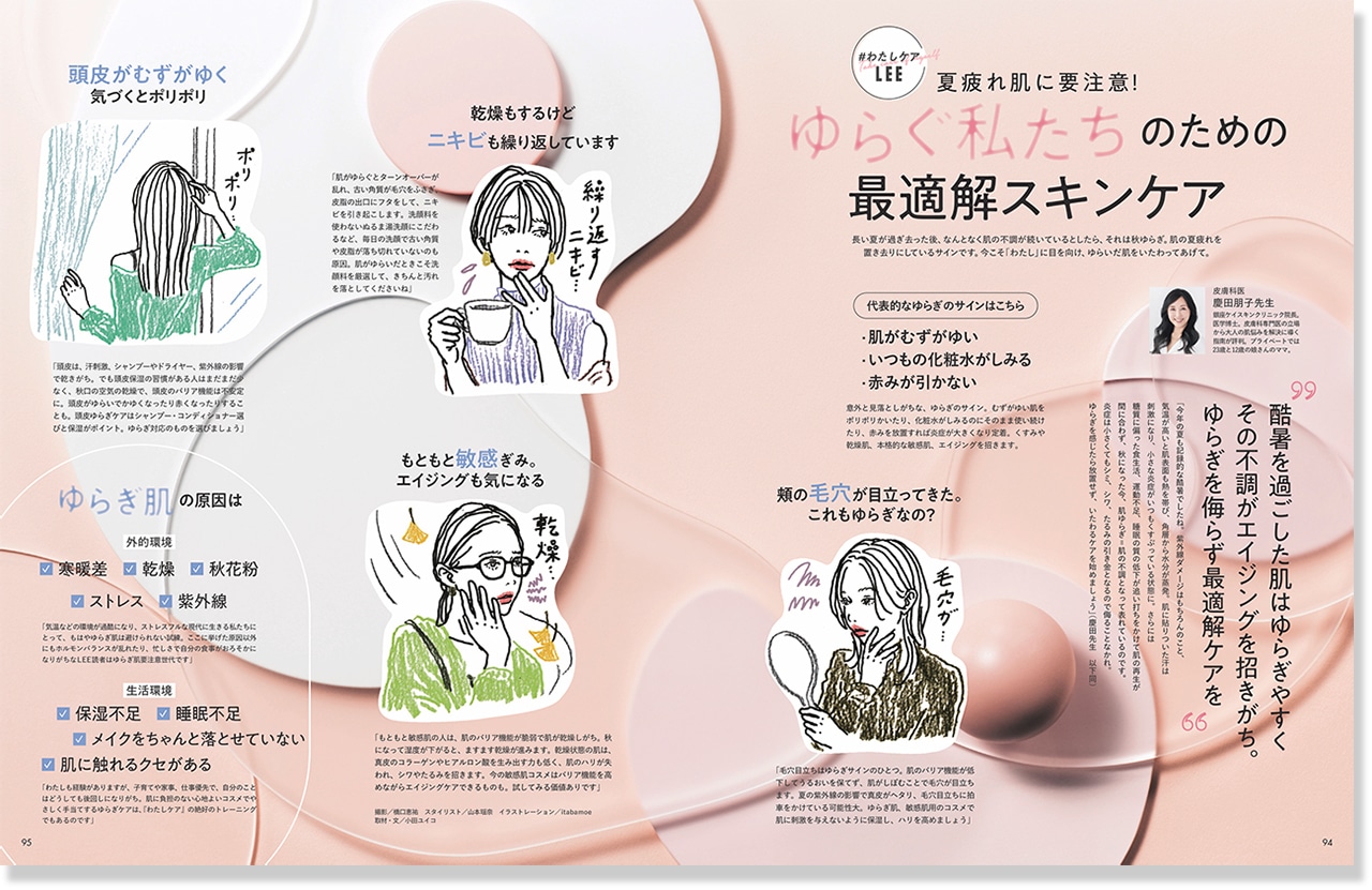 LEE11月号『ゆらぐ私たちのための最適解スキンケア』