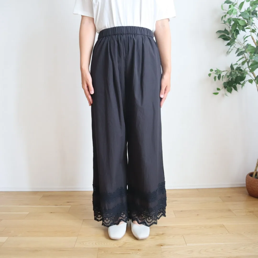 12closet【洗える】裾レースパンツ