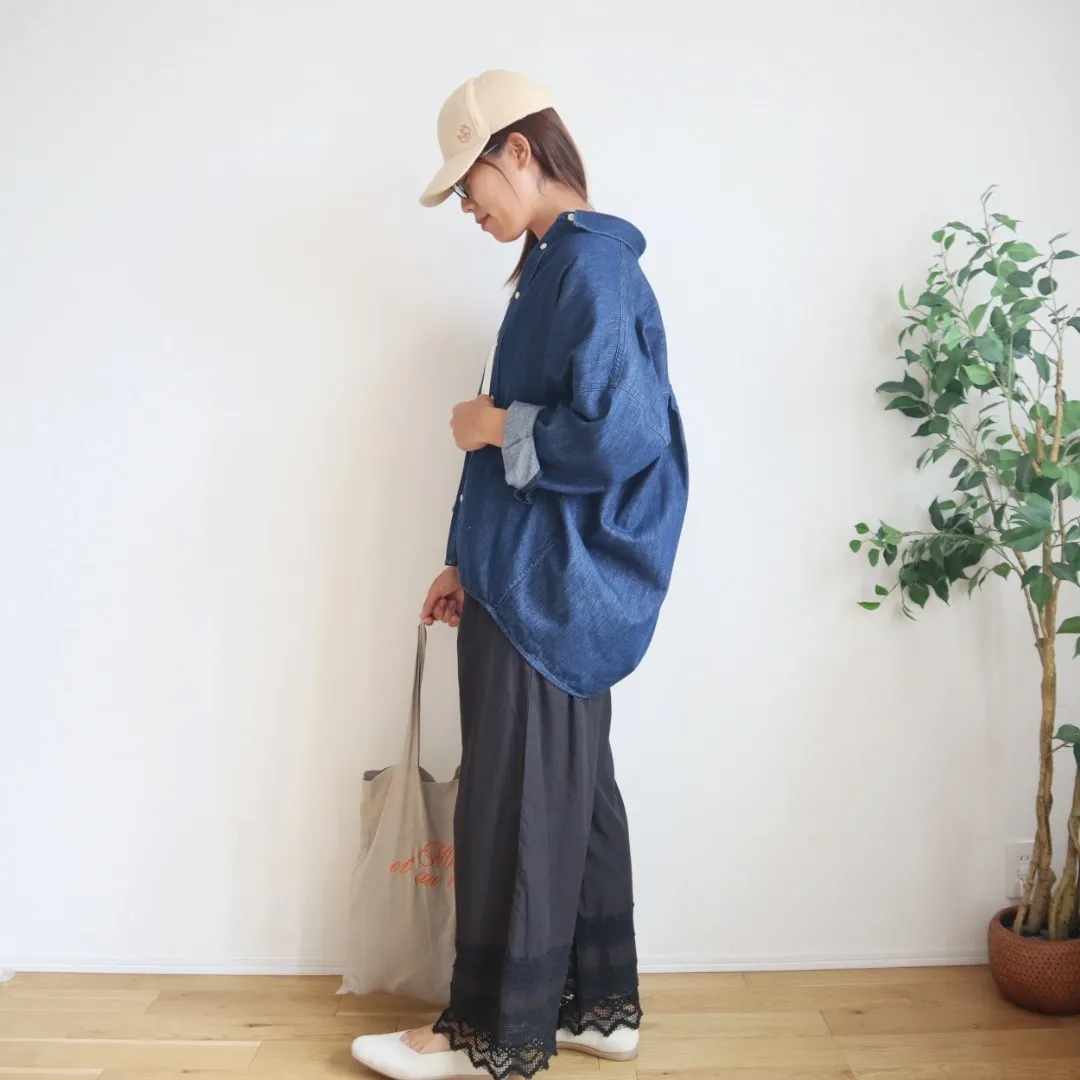 12closet【洗える】裾レースパンツ