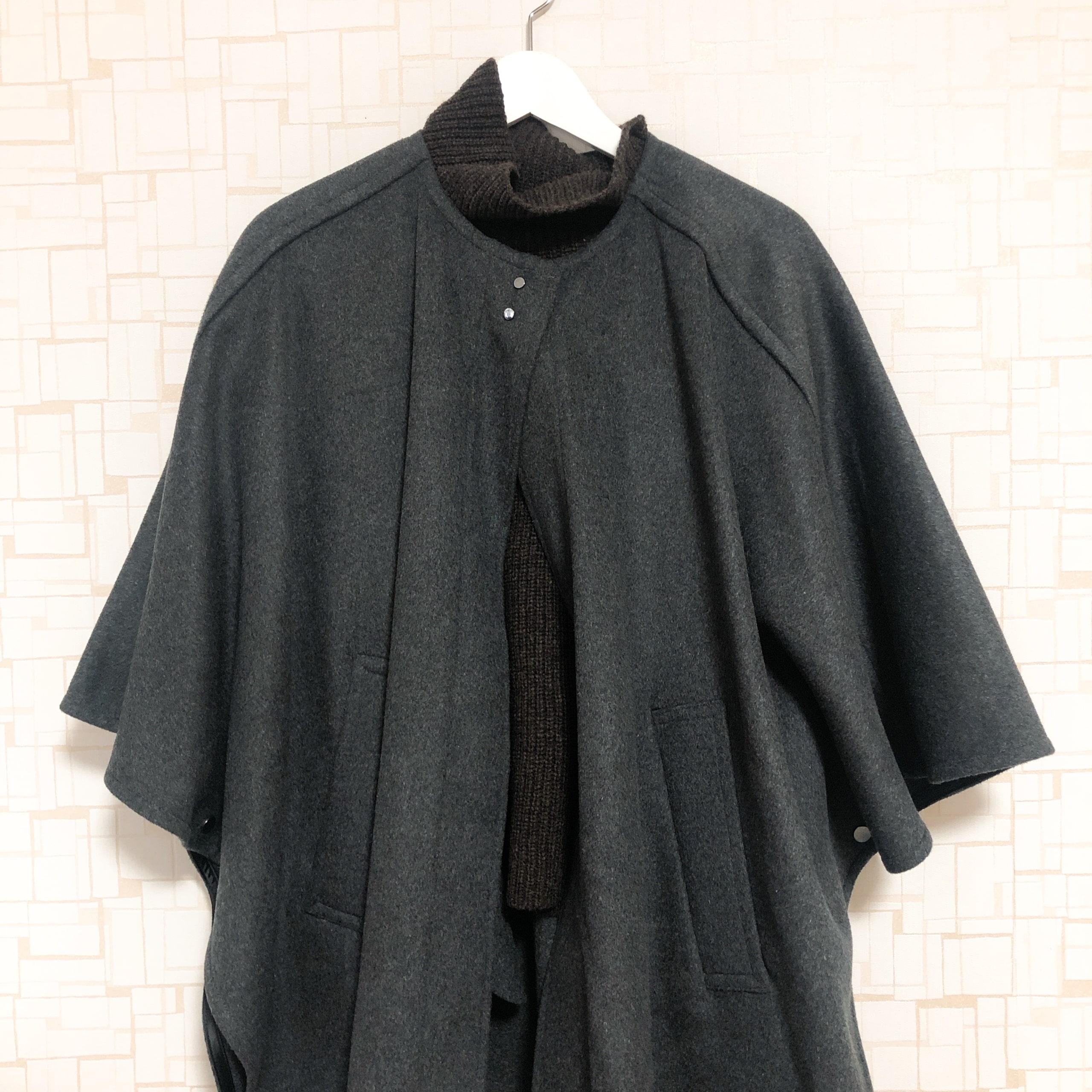 LEE　10月号　2025　年　五明祐子　コラボ　ツイードミル　tweedmill　ニットポンチョ　ココア　ウール