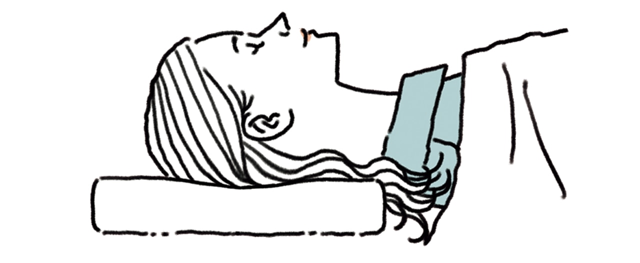 ちょうどいい高さの枕のイラスト