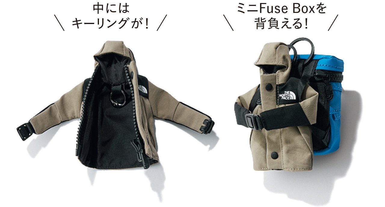 THE NORTH FACE(ザ・ノース・フェイス)Mini Mountain Jacket 中にはキーリングが! ミニFuse Boxを背負える!