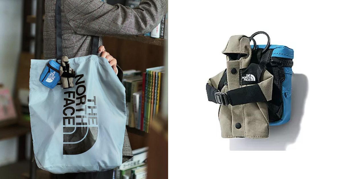 "THE NORTH FACE
BC Fuse Box Eco Tote（キーホルダー型エコトート）
￥6,600"
"THE NORTH FACE
Mini Mountain Jacket（キーチャーム）
￥5,500"
