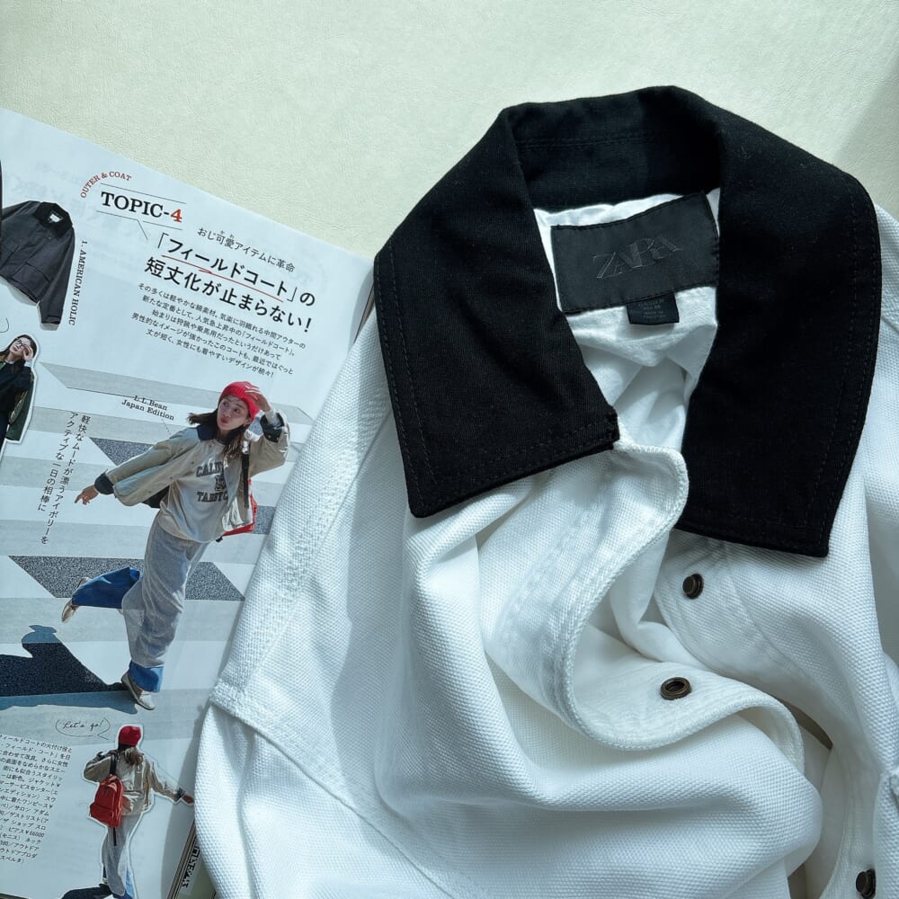 LEE11月号アウター特集『あなたの“最適解”がすぐわかる「今年のアウター＆コート」最前線！』のページと100人隊が買ったZARAのアウター