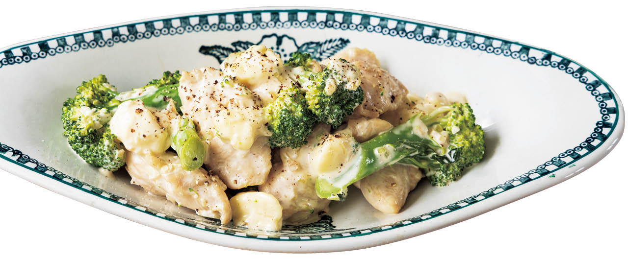 ささ身とブロッコリーのチーズマヨソース