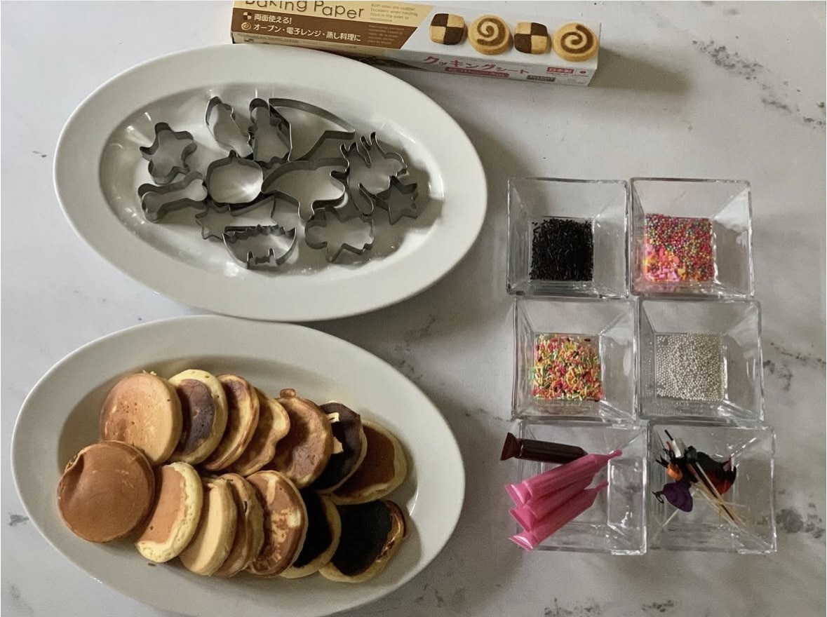 ハロウィン　パンケーキのデコレーション