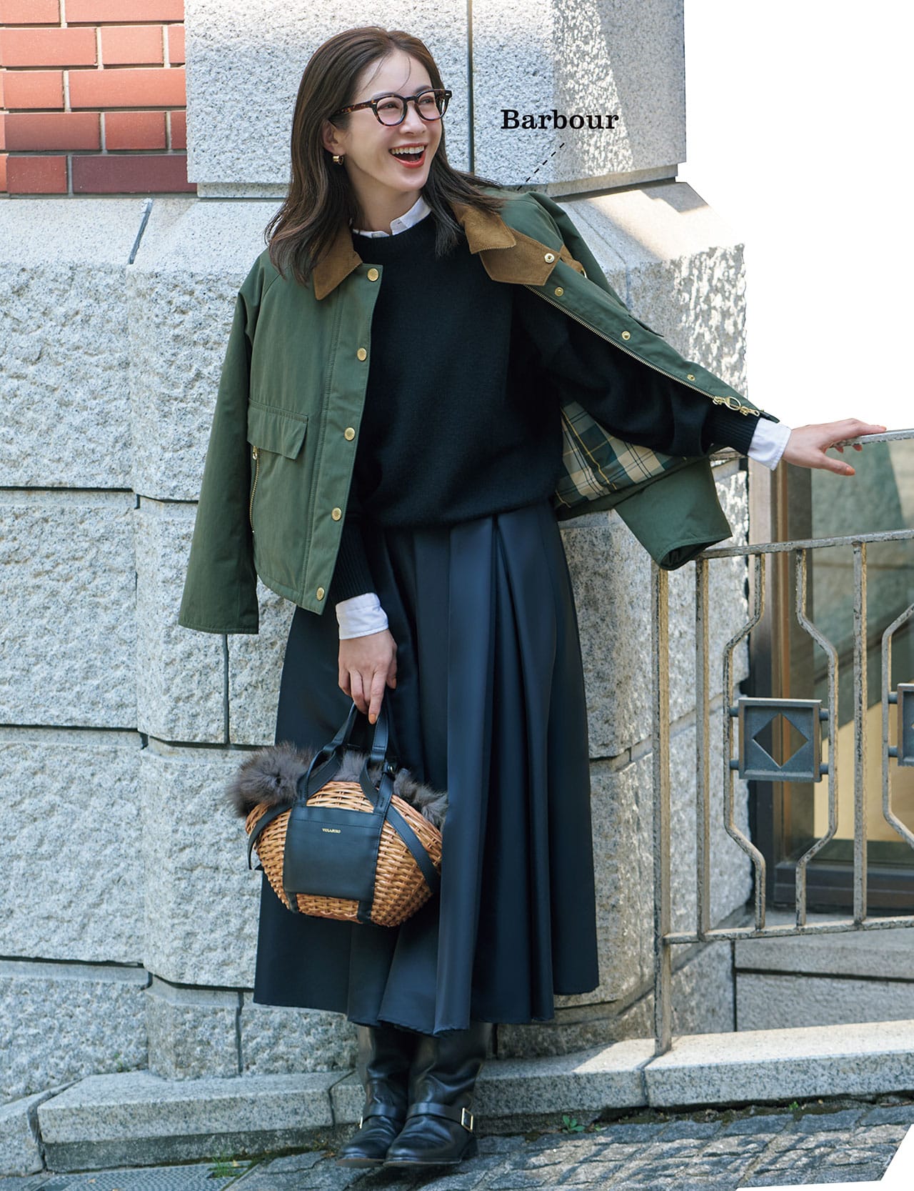 Barbour ジャケットのコーデ 高垣麗子さん