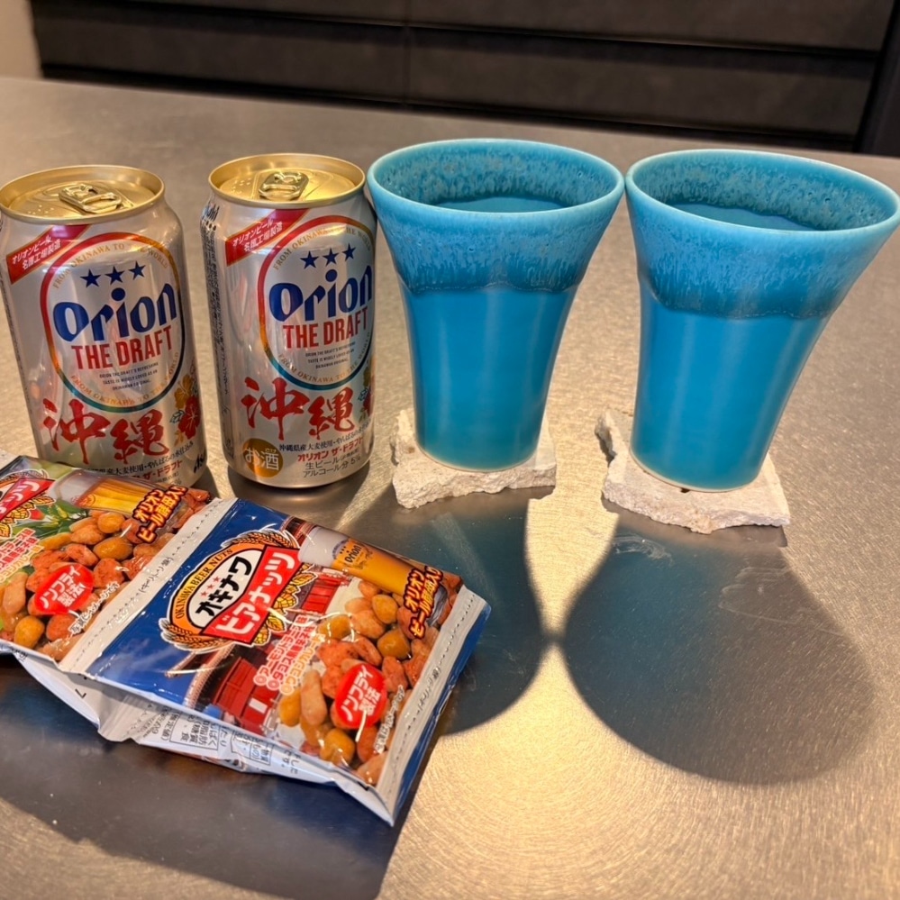 うるま陶器　うるま市　うるまブルー　オリオンビール　ビアナッツ