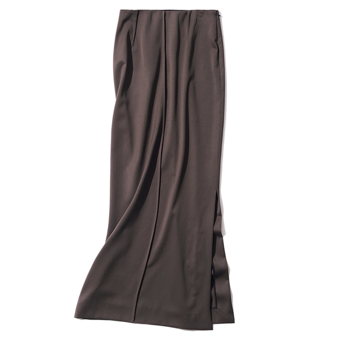 【ATON（エイトン）】のブラウンスカート ￥49500を着回し！