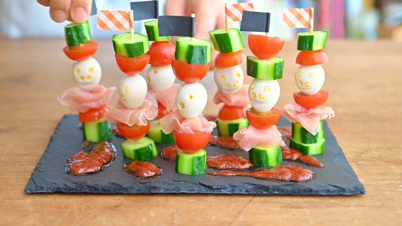 ①を立てて並べる