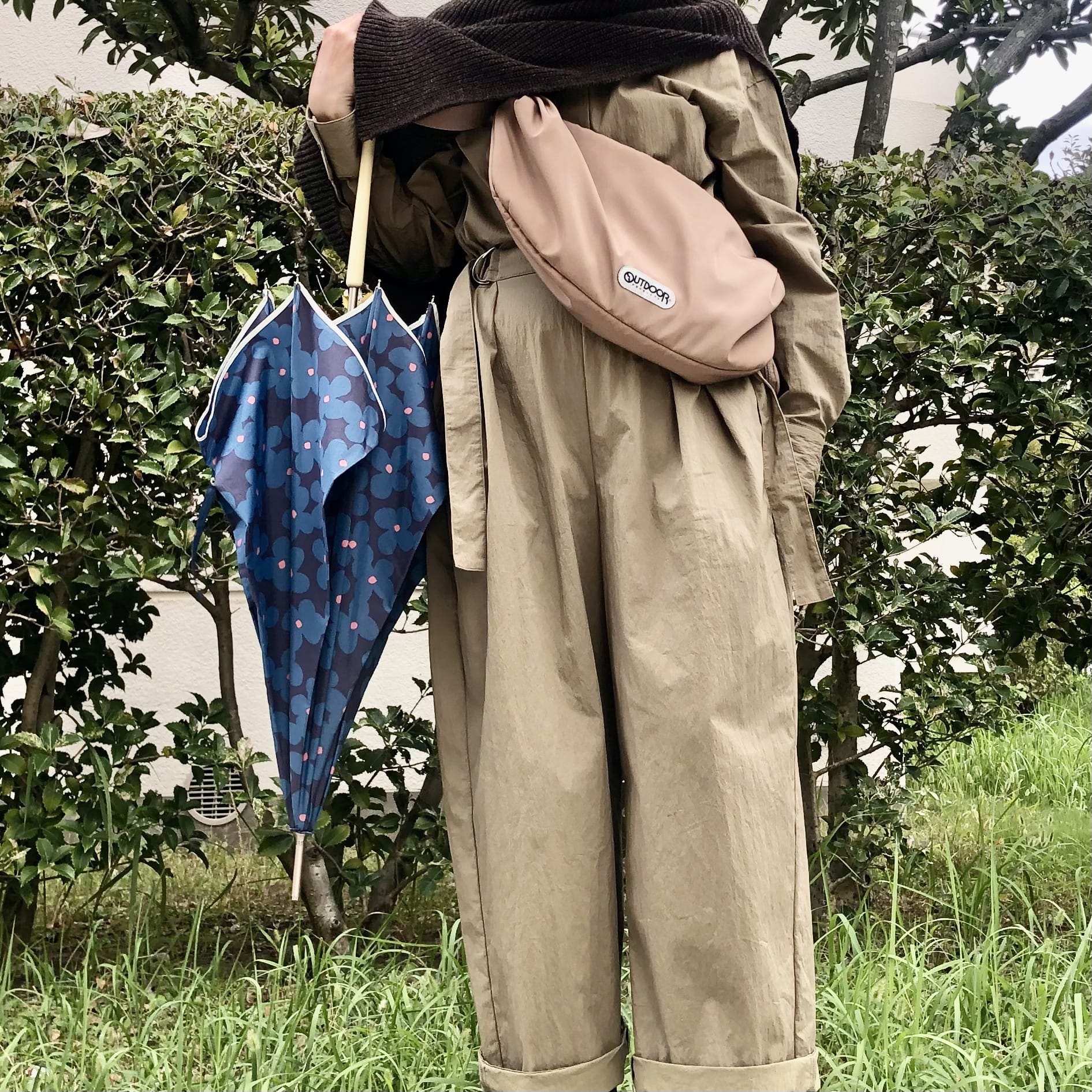 ト　アラフォー　40代　ツイードミル　オールインワン　アーバンリサーチドアーズ　フォーク　アンド　& スプーン　ニットポンチョ