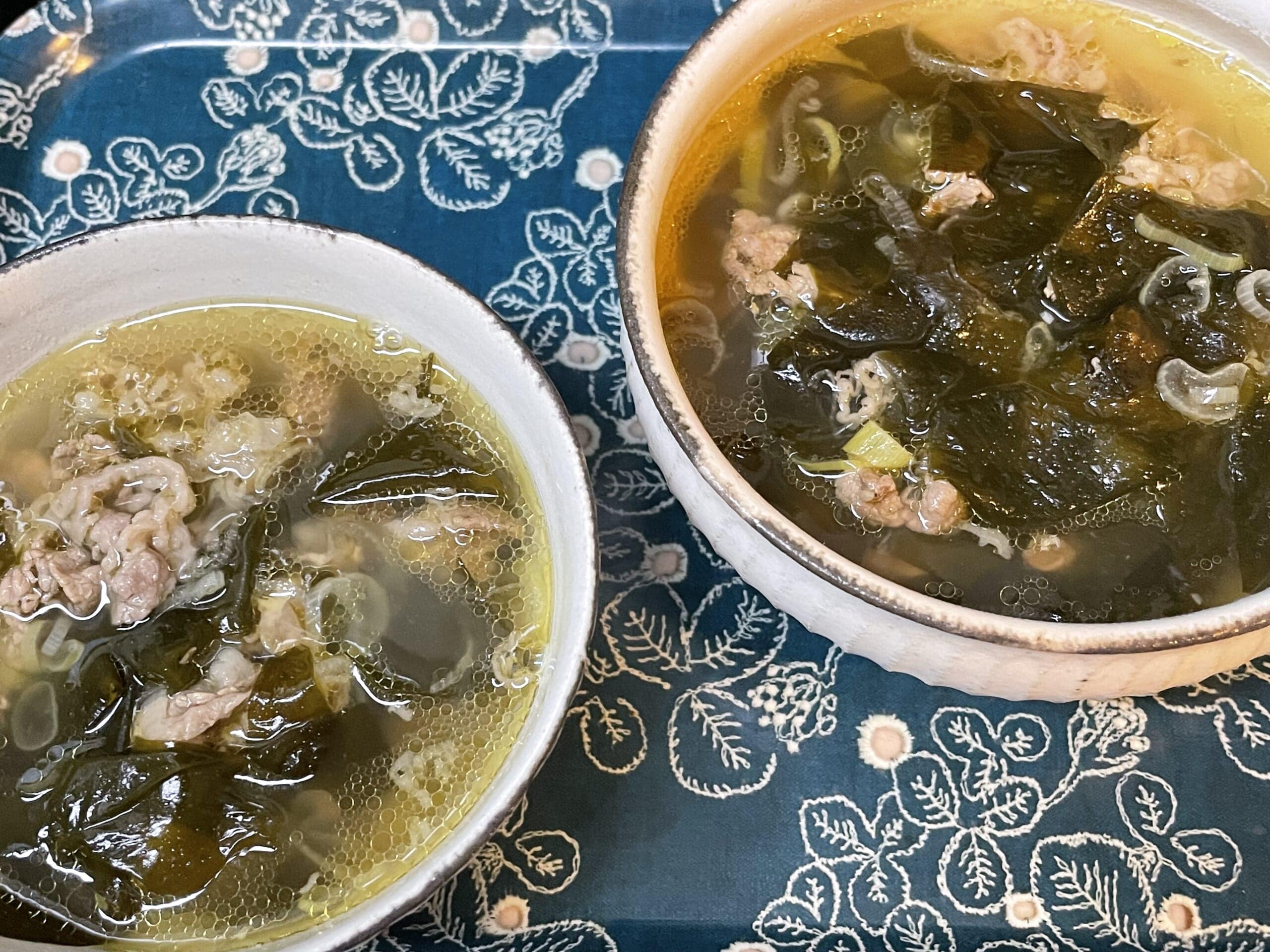 コウケンテツさんのレシピ「牛肉とワカメのスープ」を40代主婦が作ってみた写真。