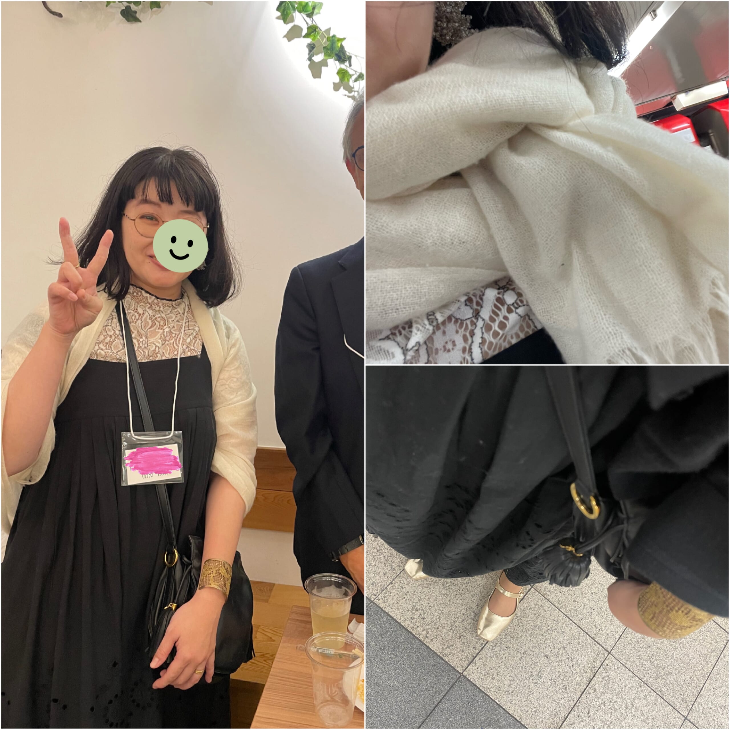 40代女性の2025年10月中旬コーデ着画・足元写真など