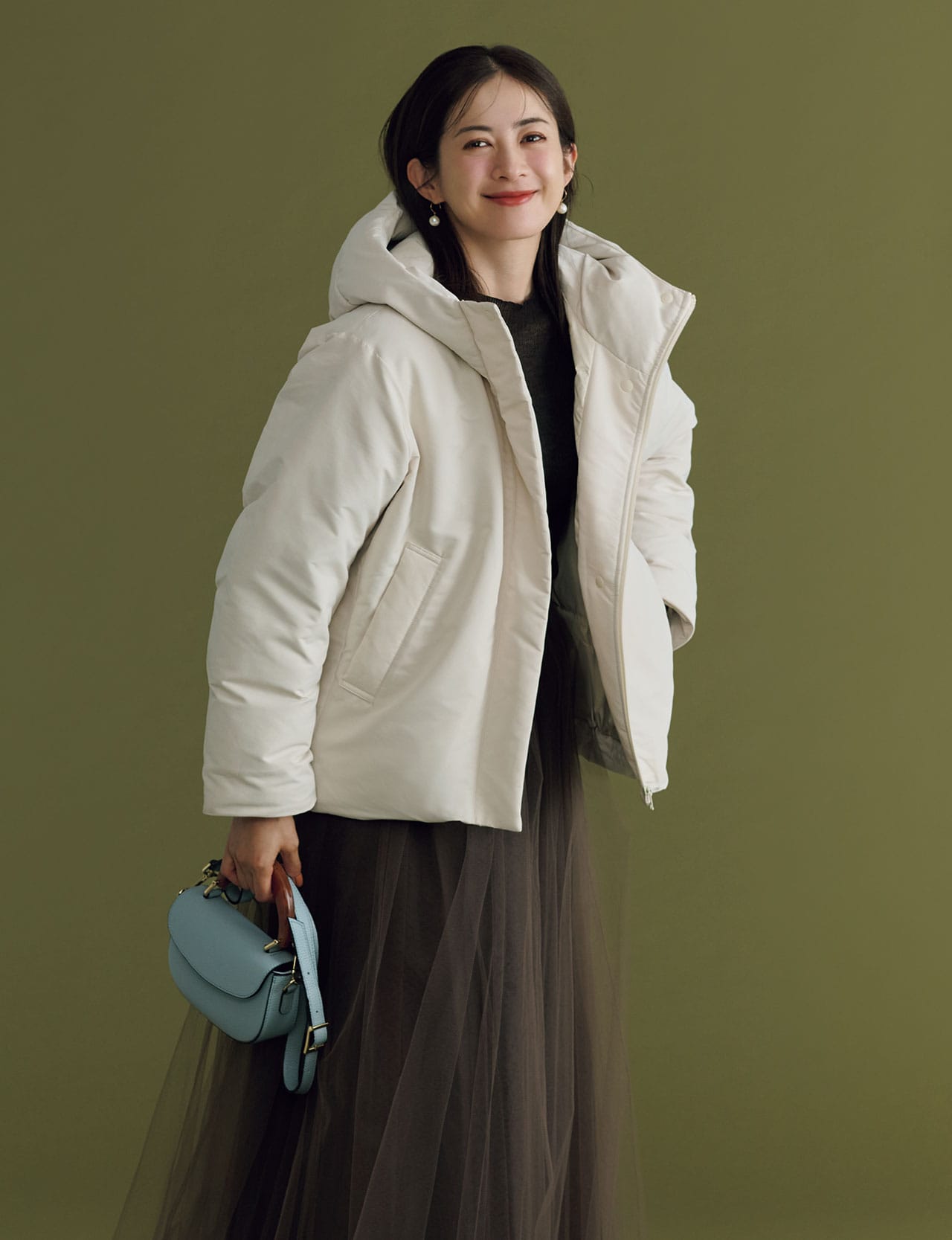 MUJI ジャケットのコーデ 高垣麗子さん