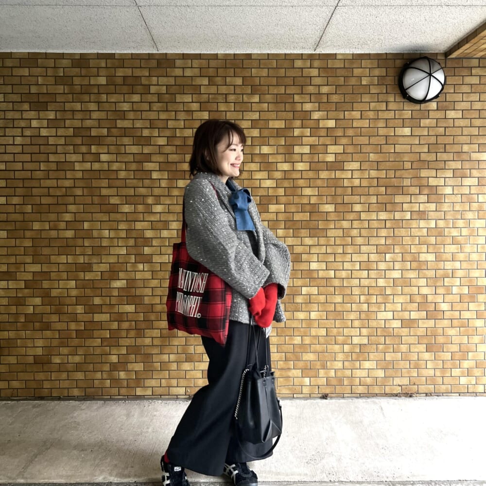 マッキントッシュ　フィロソフィー　大人のチェック柄BIGトート　付録　コーデ　ファッション