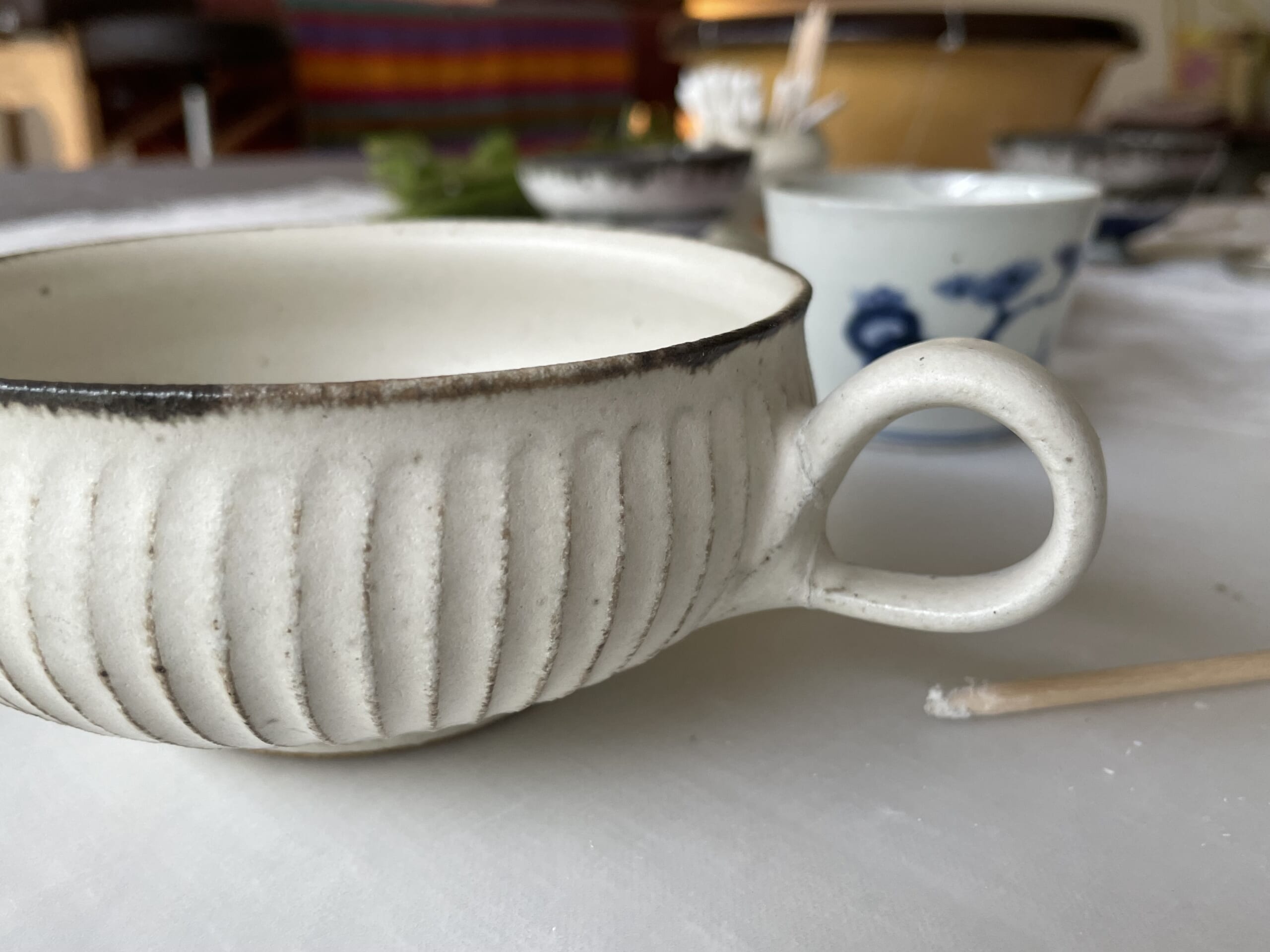 石岡信之さん作陶のスープボウル、金継ぎ後の写真2