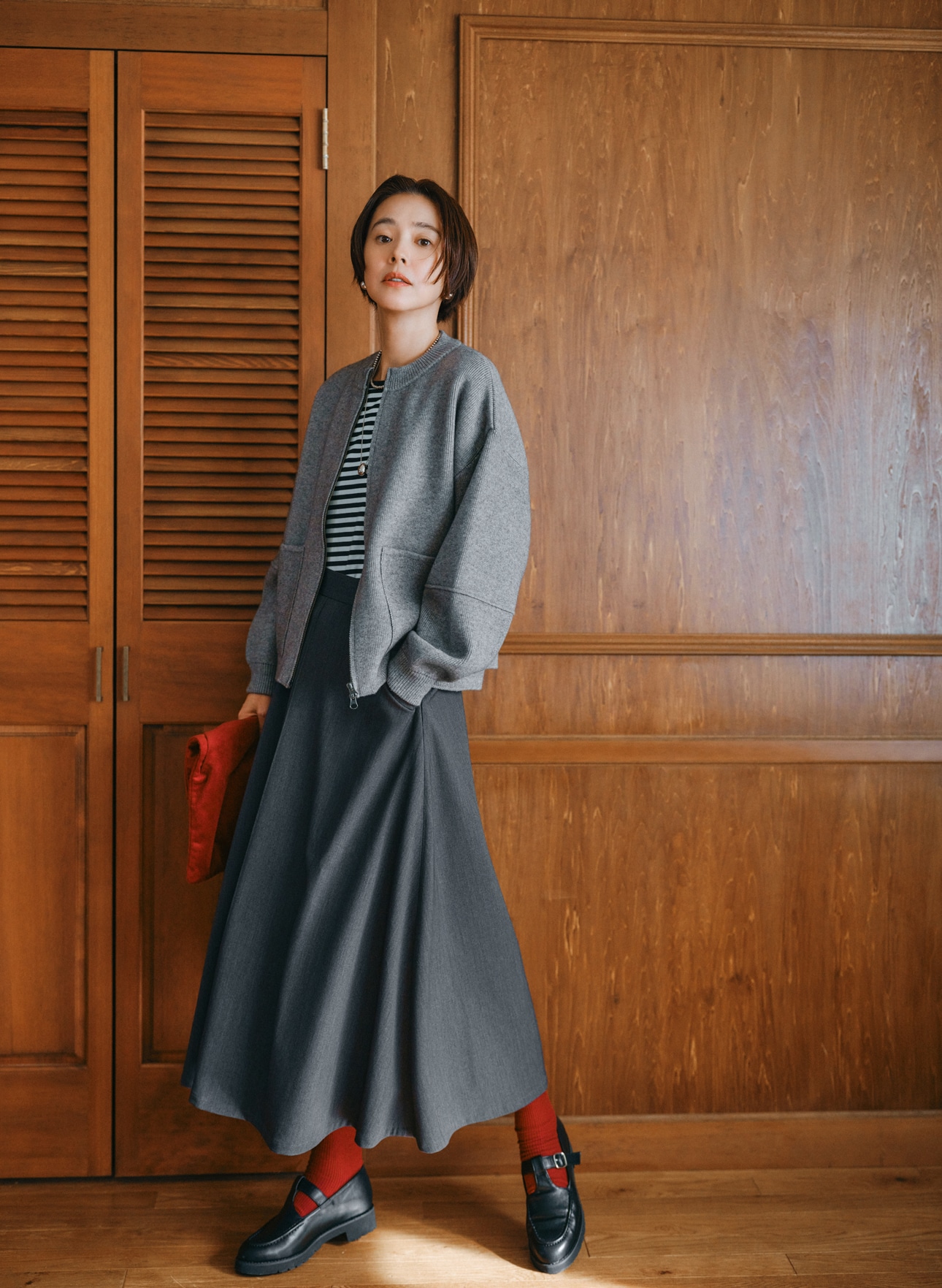 気温20℃晴れの日のコーデ　モデル浅見れいなさん