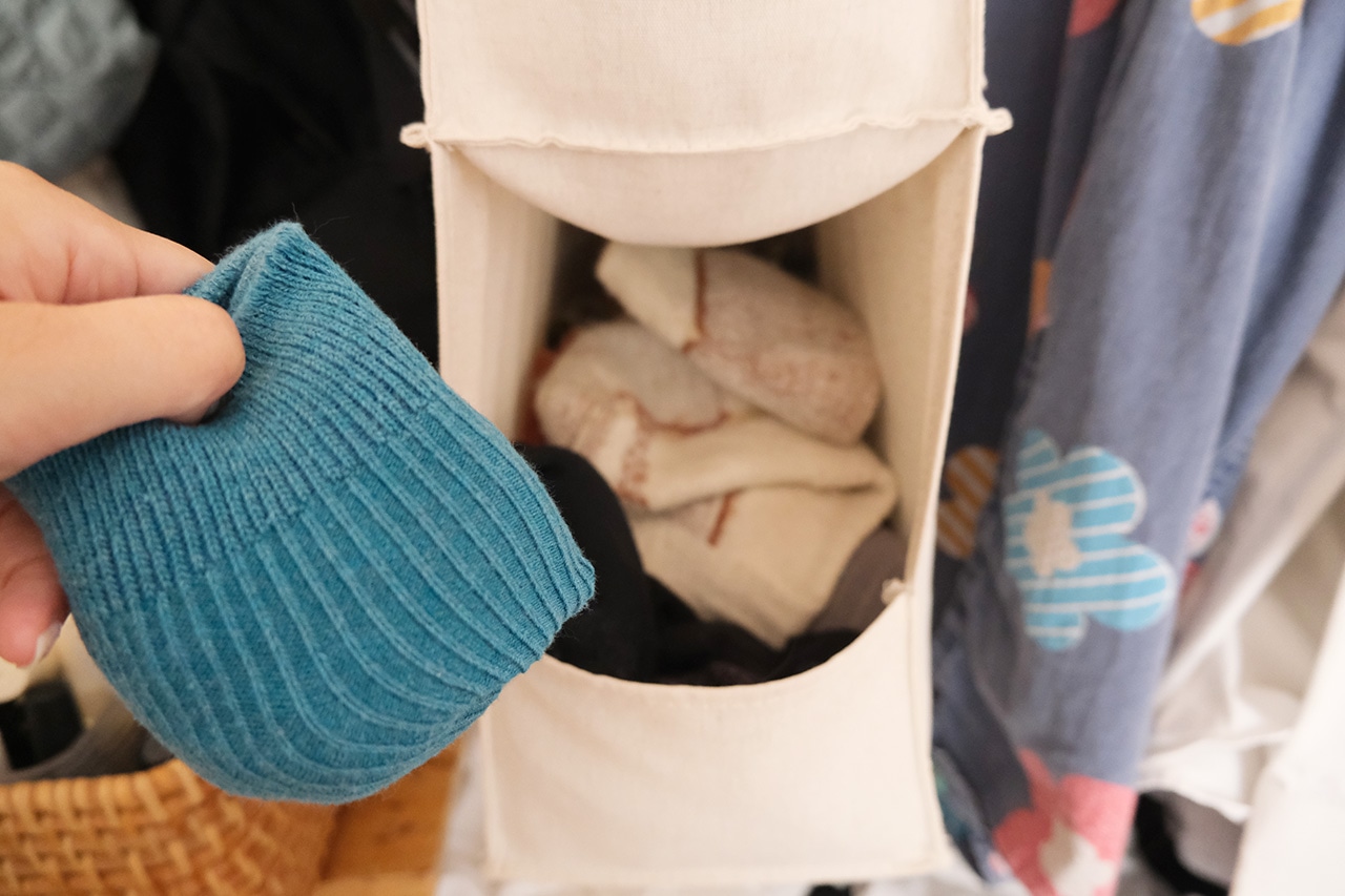 ポリエステル麻 小物ホルダー　使用シーン