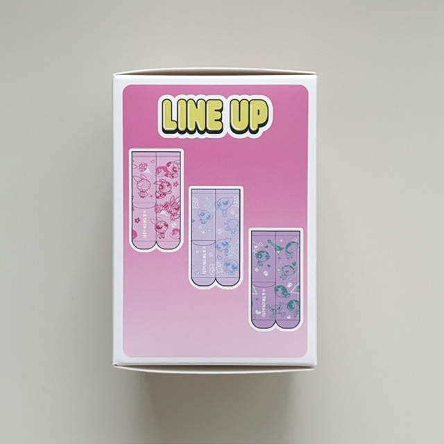 PLAZA限定パワーパフガールズ・シークレットソックスの箱側面の写真