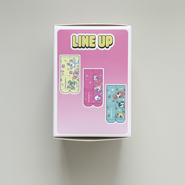 PLAZA限定パワーパフガールズ・シークレットソックスの箱側面写真