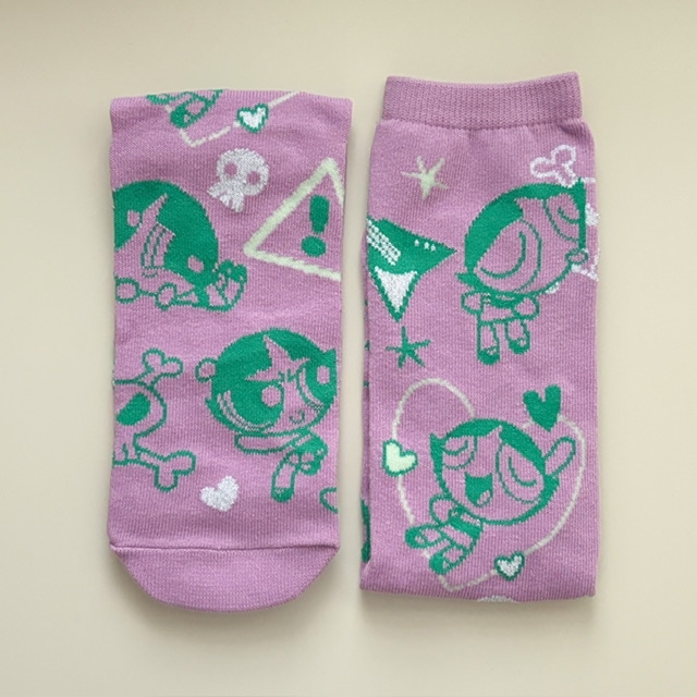 PLAZA限定パワーパフガールズ・シークレットソックスで当たったバターカップの靴下の写真