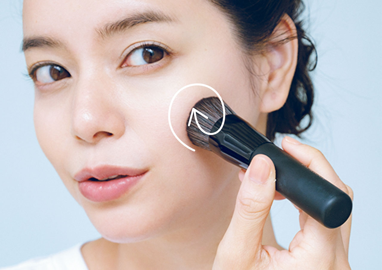 粉ものはブラシで磨いて