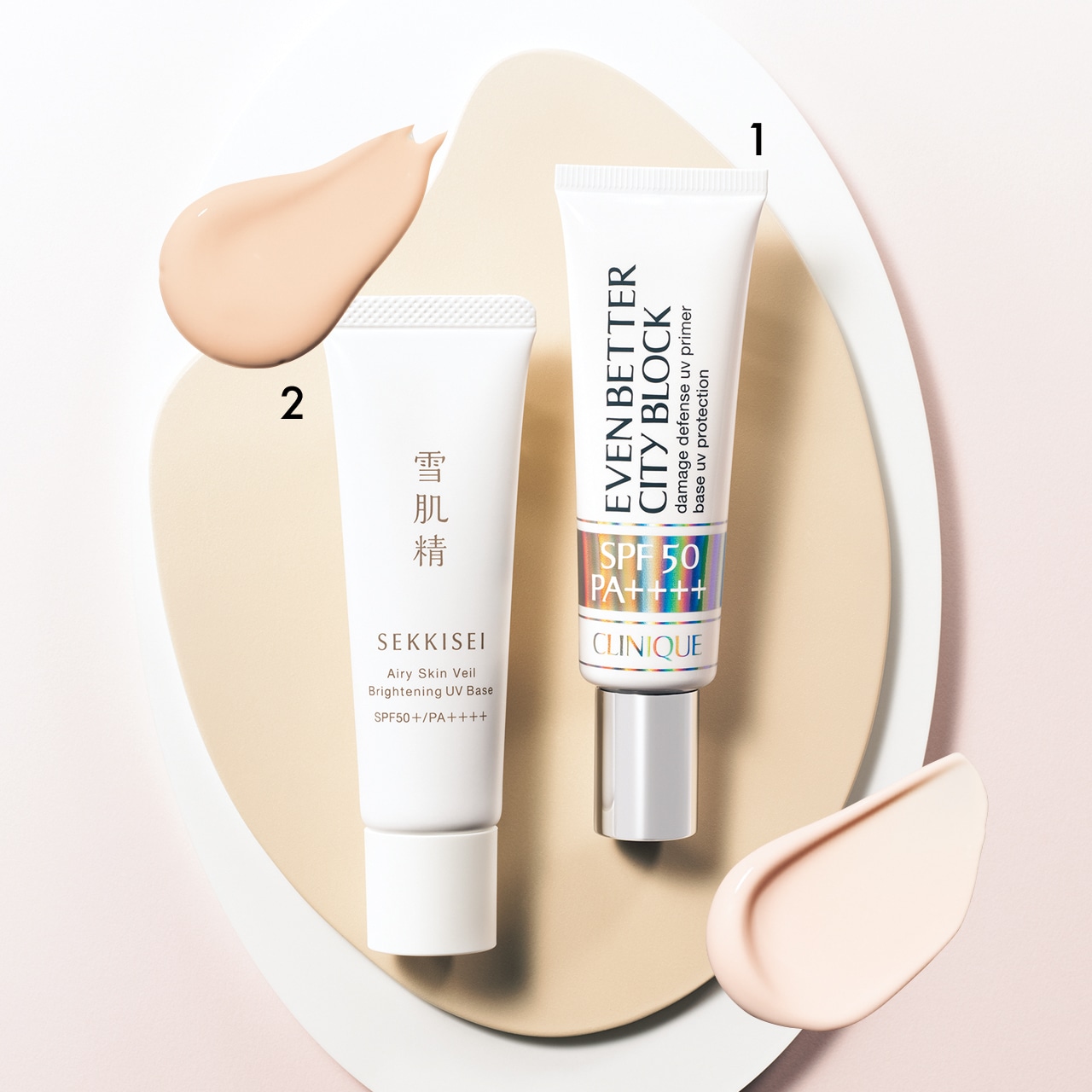 肌に刺激を与えない処方の日焼け止め２つ