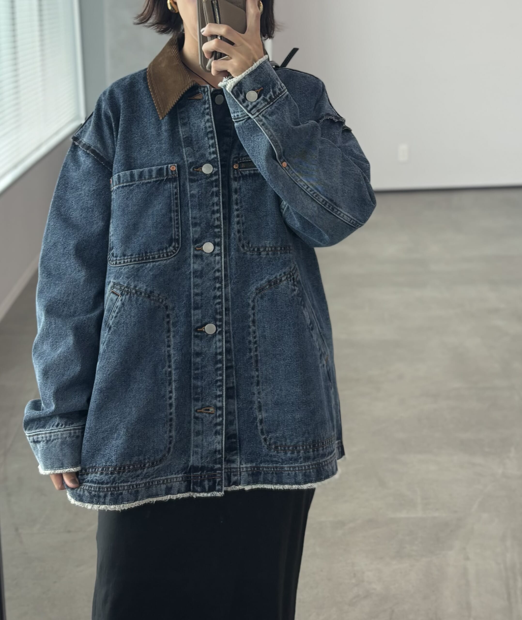 GU×アンダーカバー　カバーオールジャケットを40代レディースが試着