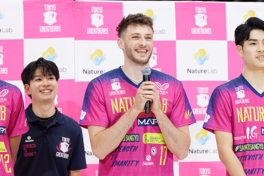 東京グレートベアーズ2025‐2026開幕記者会見　　17ルチアーノ ヴィセンティン選手