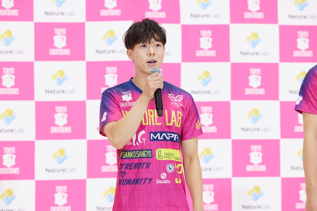 東京グレートベアーズ2025‐2026開幕記者会見　背番号32　近藤蘭丸選手