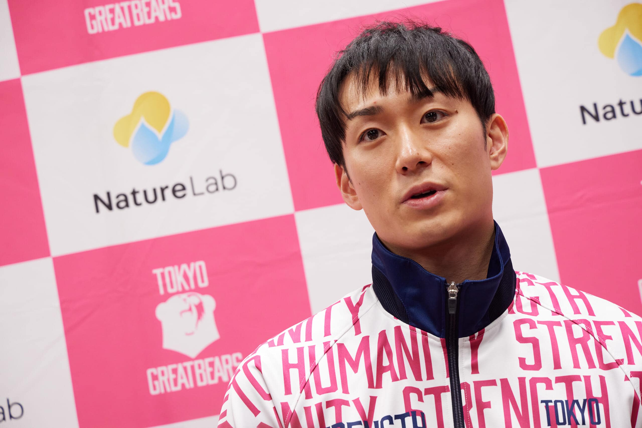 東京グレートベアーズ2025‐2026開幕記者会見　　背番号８副主将　柳田将洋選手