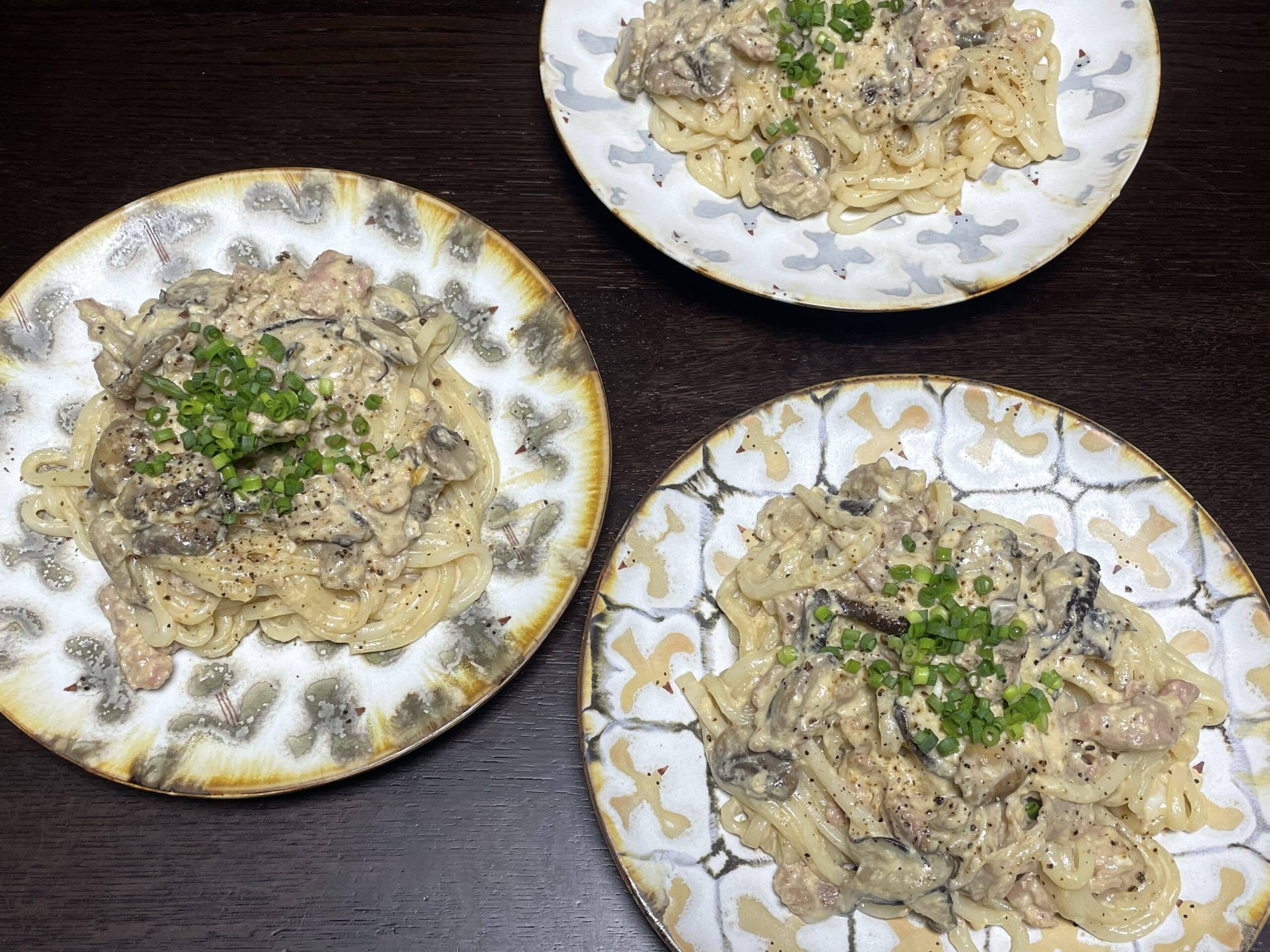 市瀬悦子さんのレシピ「みそ豚ときのこのカルボナーラ」を40代主婦が作ってみた写真