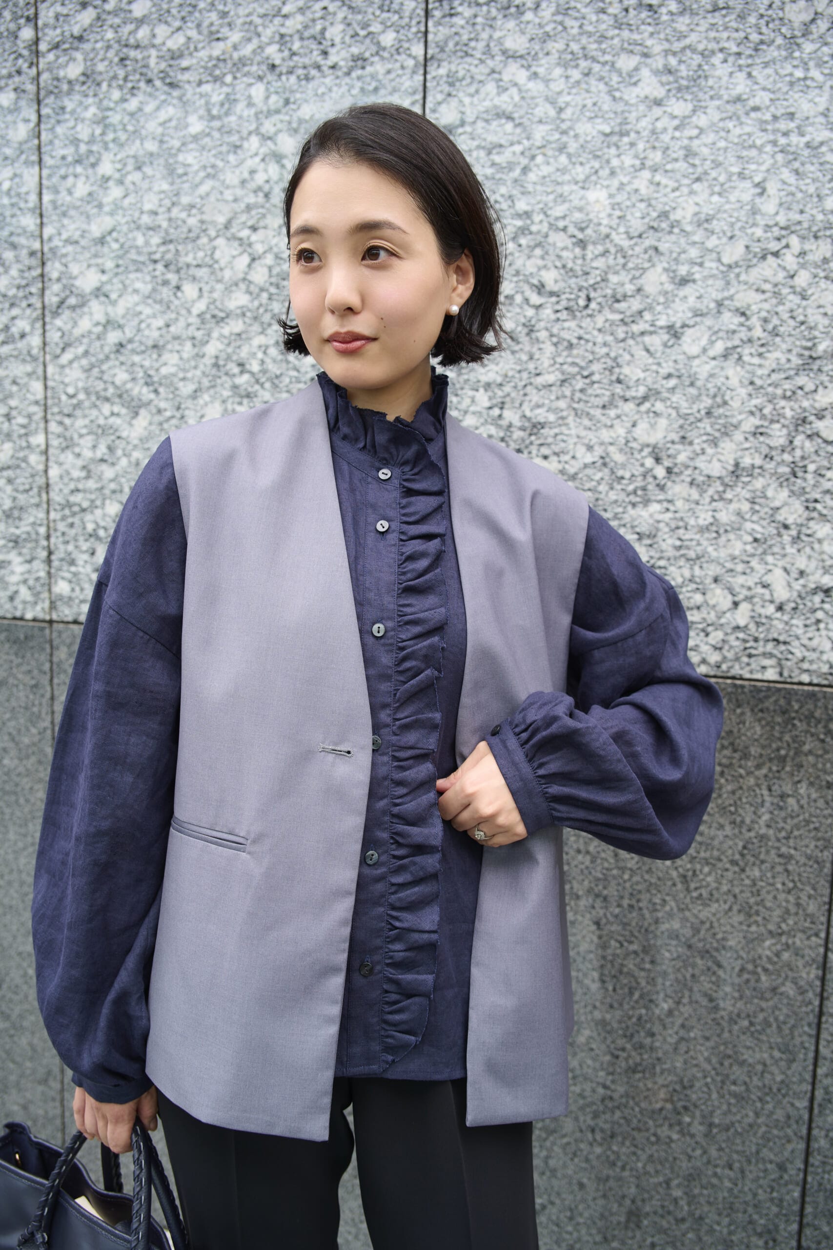 お仕事コーデ　ネイビーコーデ