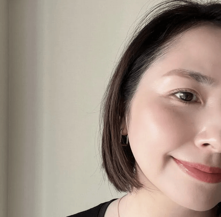 無印良品「リップグロス」唇に塗ったところ