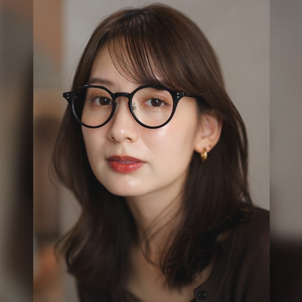 旬色のブラウンヘア、柔らか質感のナチュラルセミディ　アザーカット02