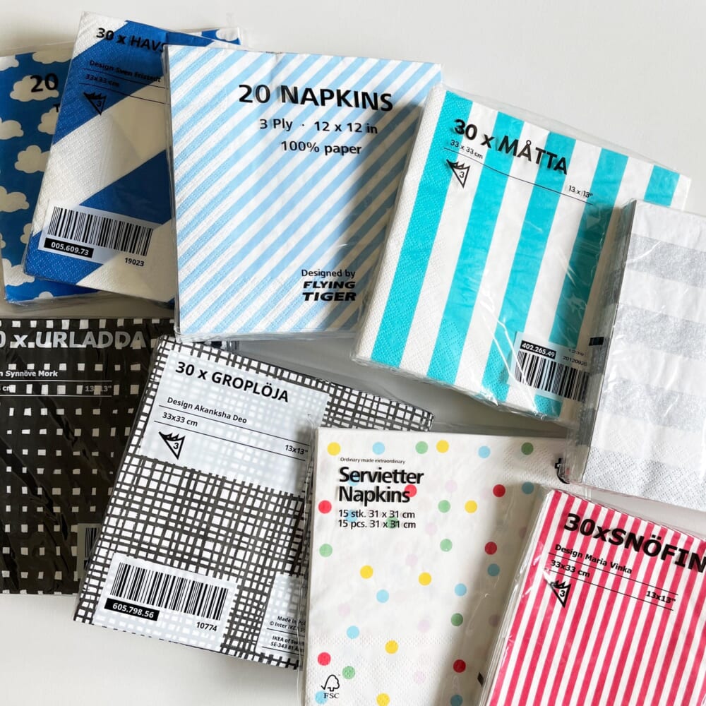 イケア　ペーパーナプキン　フライングタイガー