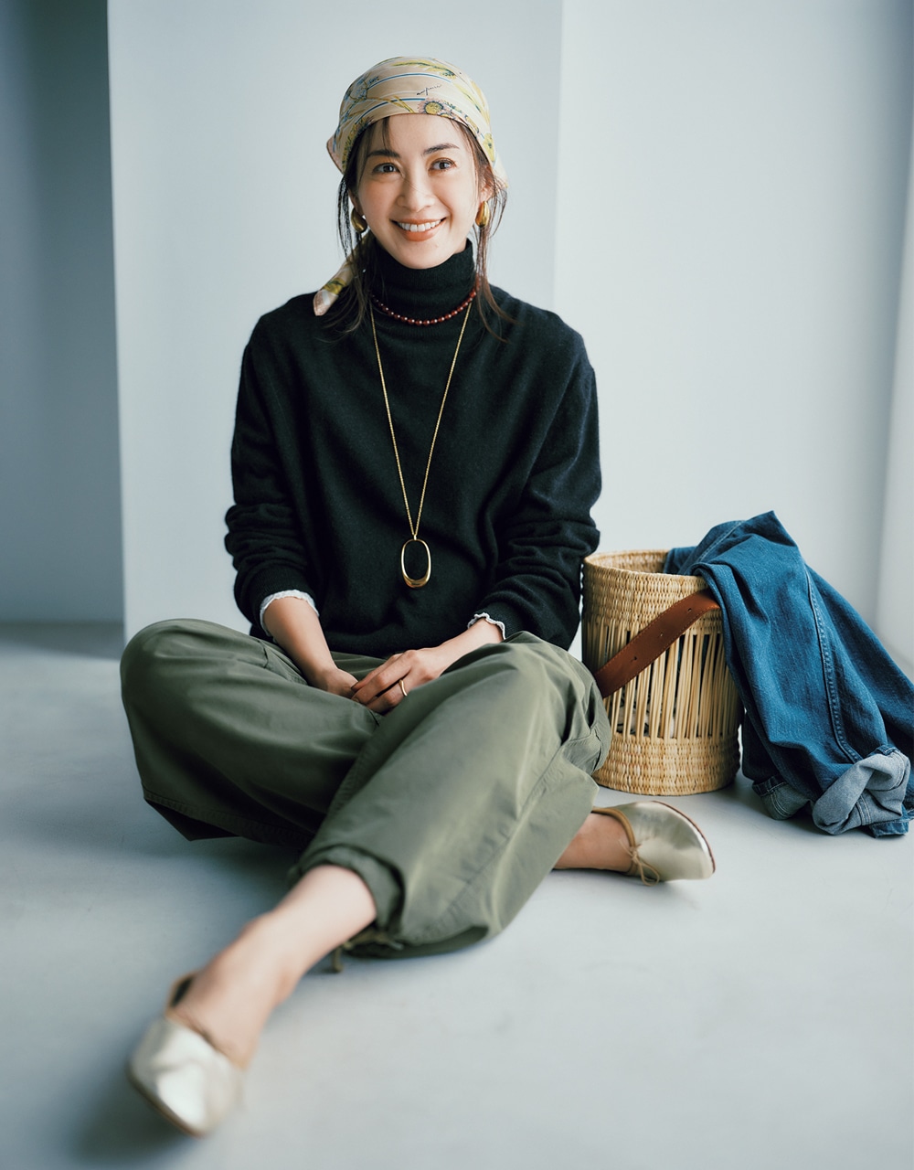 アクセサリーで遊んだコーデ 高垣麗子さん