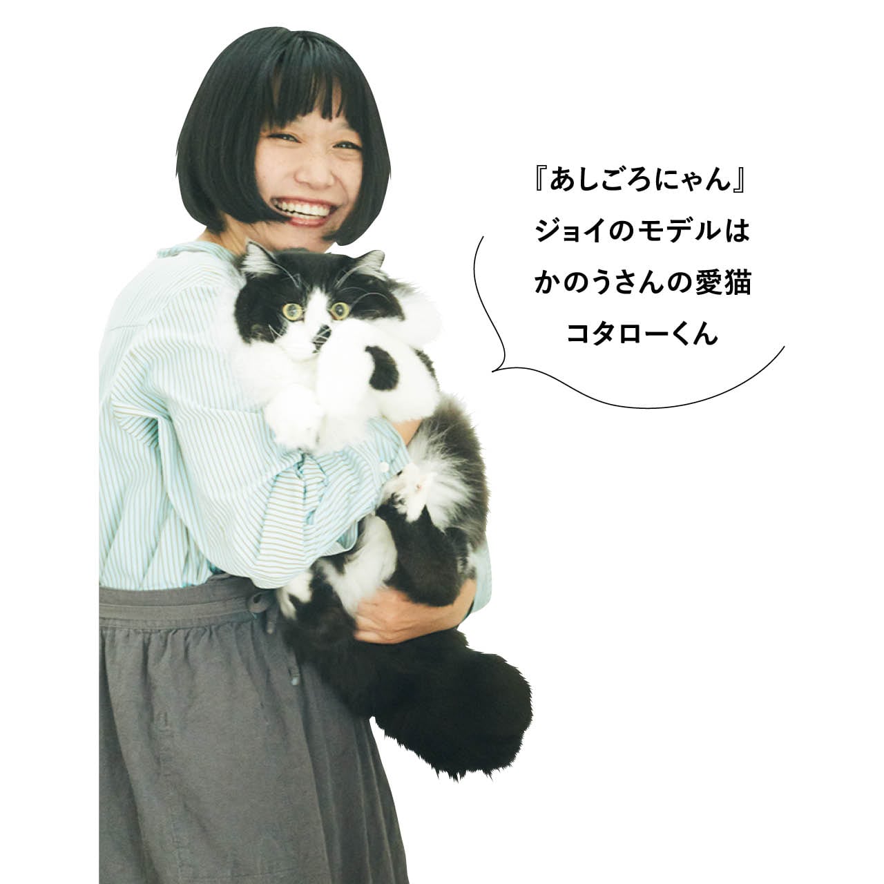 『あしごろにゃん』ジョイのモデルはかのうさんの愛猫コタローくん